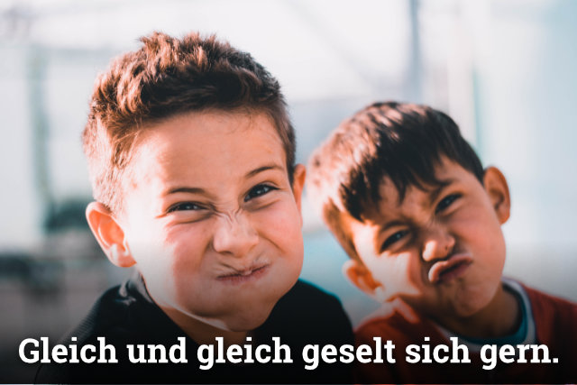 Gleich und gleich geselt sich gern